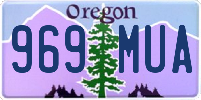 OR license plate 969MUA