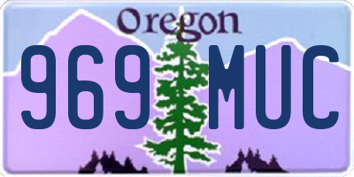 OR license plate 969MUC