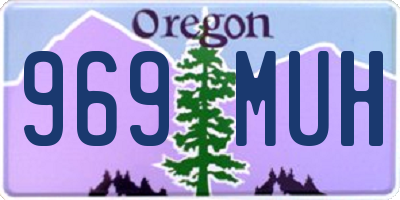 OR license plate 969MUH