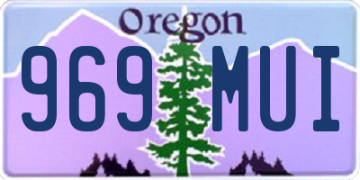 OR license plate 969MUI