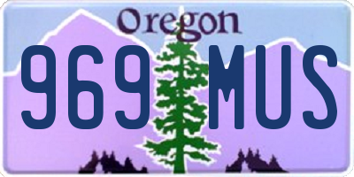 OR license plate 969MUS