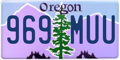 OR license plate 969MUU