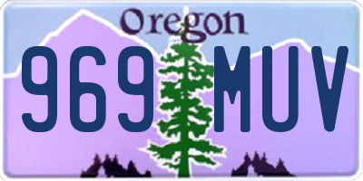 OR license plate 969MUV