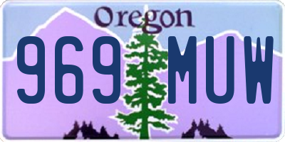 OR license plate 969MUW
