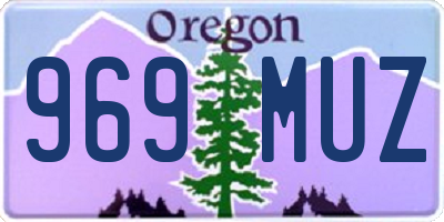 OR license plate 969MUZ