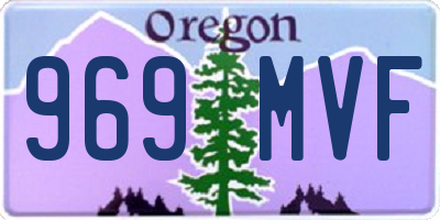 OR license plate 969MVF