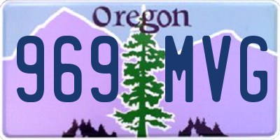 OR license plate 969MVG