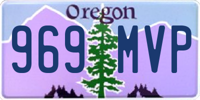 OR license plate 969MVP