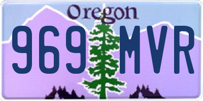 OR license plate 969MVR