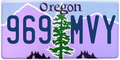 OR license plate 969MVY