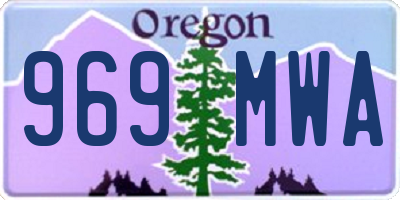 OR license plate 969MWA