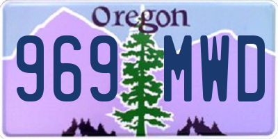 OR license plate 969MWD