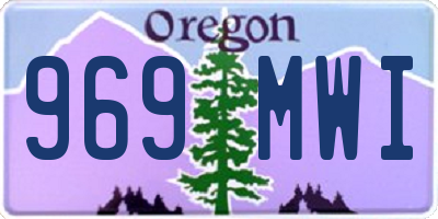 OR license plate 969MWI