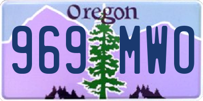 OR license plate 969MWO