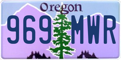 OR license plate 969MWR