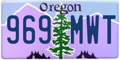 OR license plate 969MWT