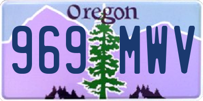 OR license plate 969MWV