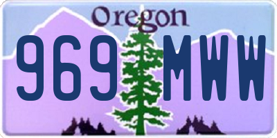 OR license plate 969MWW