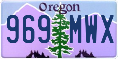 OR license plate 969MWX