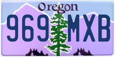 OR license plate 969MXB