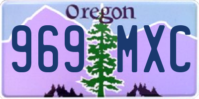 OR license plate 969MXC