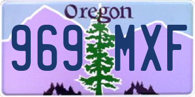 OR license plate 969MXF
