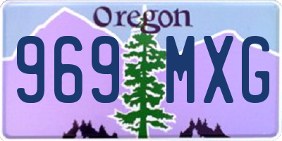 OR license plate 969MXG
