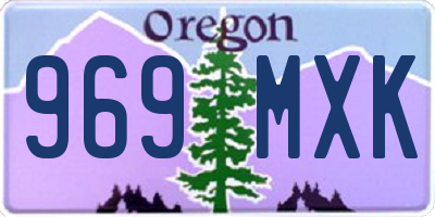 OR license plate 969MXK