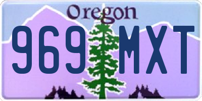 OR license plate 969MXT
