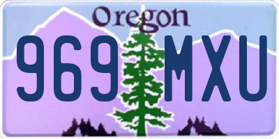 OR license plate 969MXU