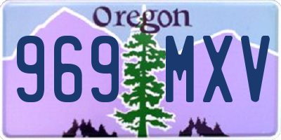 OR license plate 969MXV