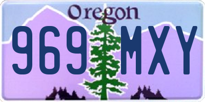 OR license plate 969MXY
