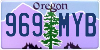 OR license plate 969MYB