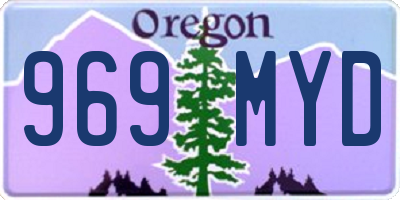 OR license plate 969MYD