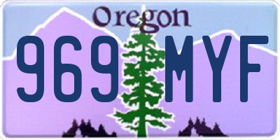 OR license plate 969MYF