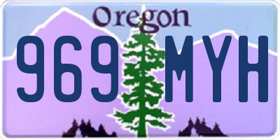 OR license plate 969MYH