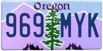 OR license plate 969MYK