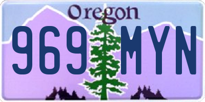 OR license plate 969MYN