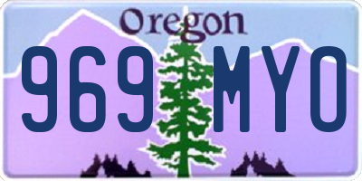 OR license plate 969MYO