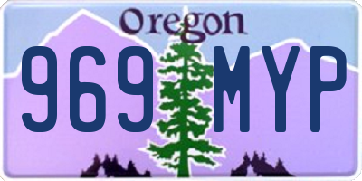 OR license plate 969MYP