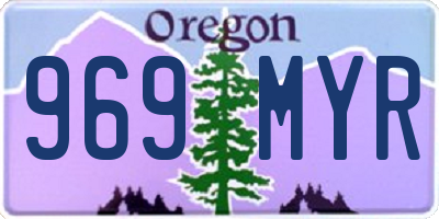 OR license plate 969MYR