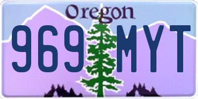 OR license plate 969MYT