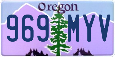 OR license plate 969MYV