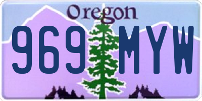 OR license plate 969MYW