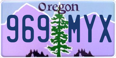 OR license plate 969MYX