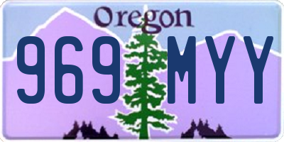 OR license plate 969MYY
