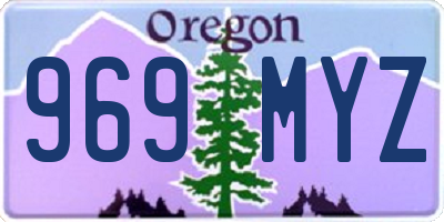 OR license plate 969MYZ