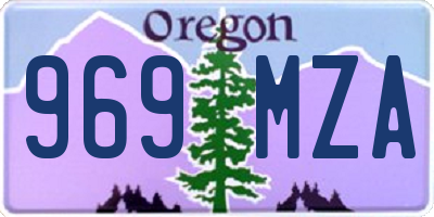 OR license plate 969MZA
