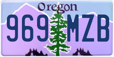OR license plate 969MZB