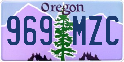 OR license plate 969MZC